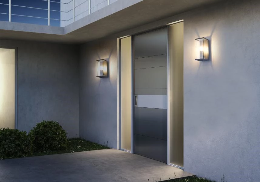 Lucide CLAIRE - Wall light Indoor/Outdoor - 1xE27 - IP54 - Motion Sensor - Anthracite - ambiance 2